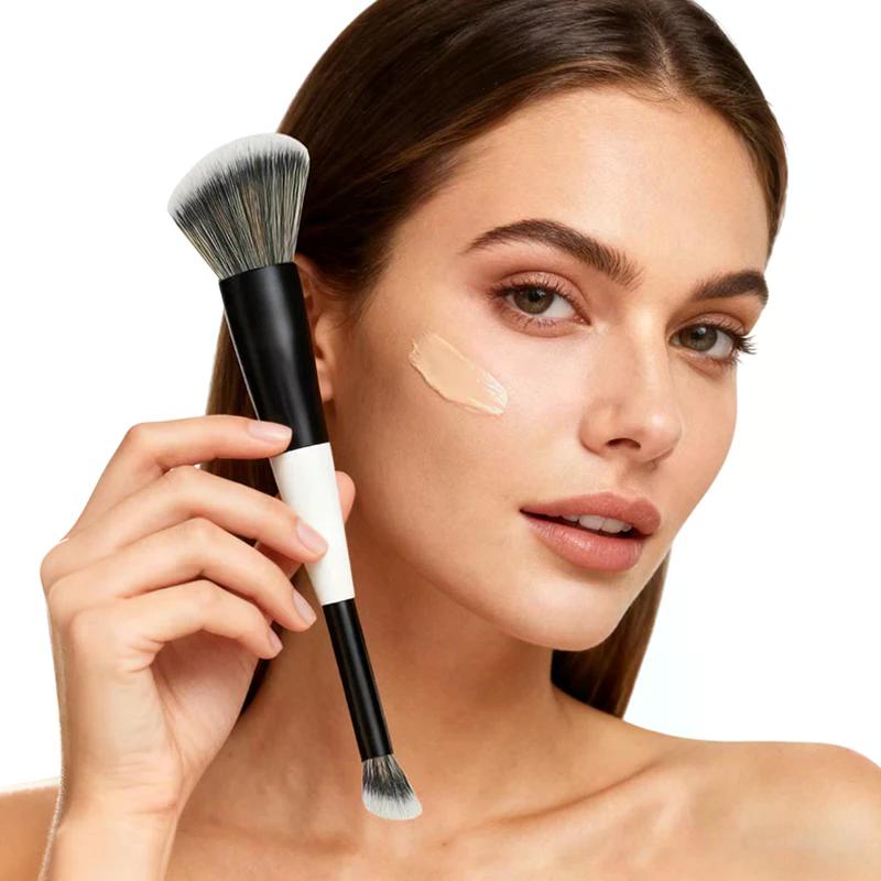 Doppelseitiger Foundation-Gesichtspinsel Doppelseitiger Puder-Rouge-Kontur-Und-Lidschatten-Concealer Make-up-Pinsel