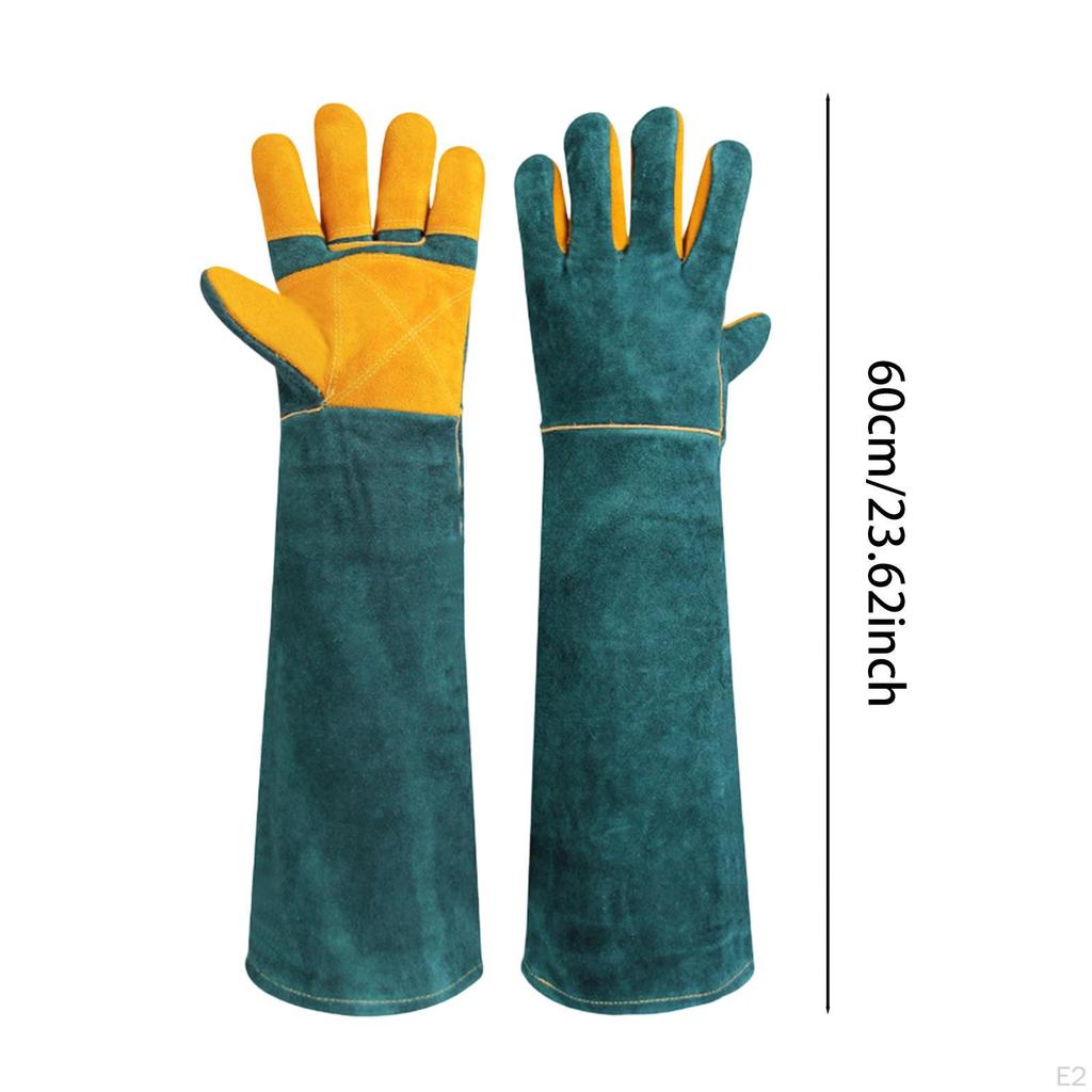 23.6 inch Animal Handling Anti Bite Gloves Multifunctional Accessory for Reptile & Bird