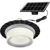 IP65 Waterproof Solar Pendant Light with Remote Control 244 LED Solar Hanging Lamp Timer 600LM for House Garage Shop Barn Home
