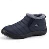 Waterproof Winter Boots for Men New Plush Snow Boots Women Ankle Boots Warm Black Couple Cotton Couples Platform Shoes
