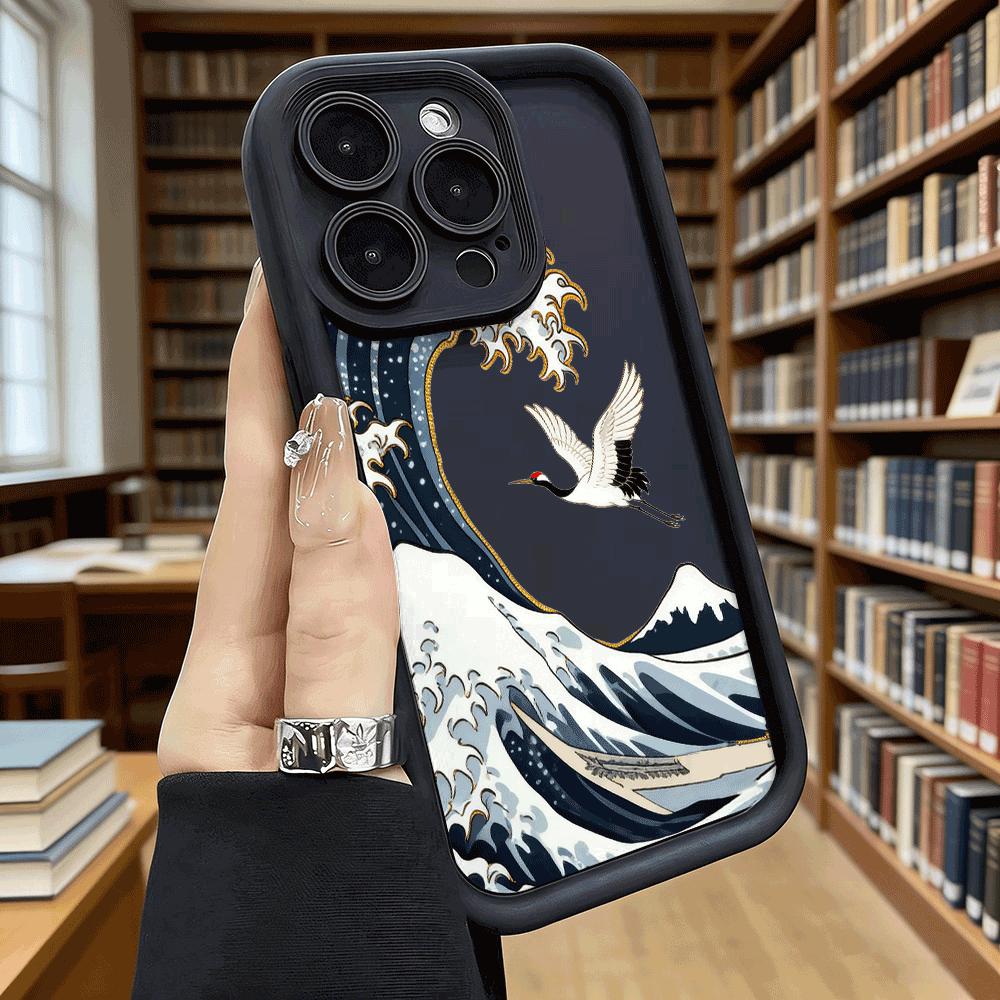 Red-Crowned Crane Shockproof Soft Phone Case For Xiaomi Redmi Note 15 14 13 12 11 10 9 8 Pro Anti-Slip Anti-Fall Cover