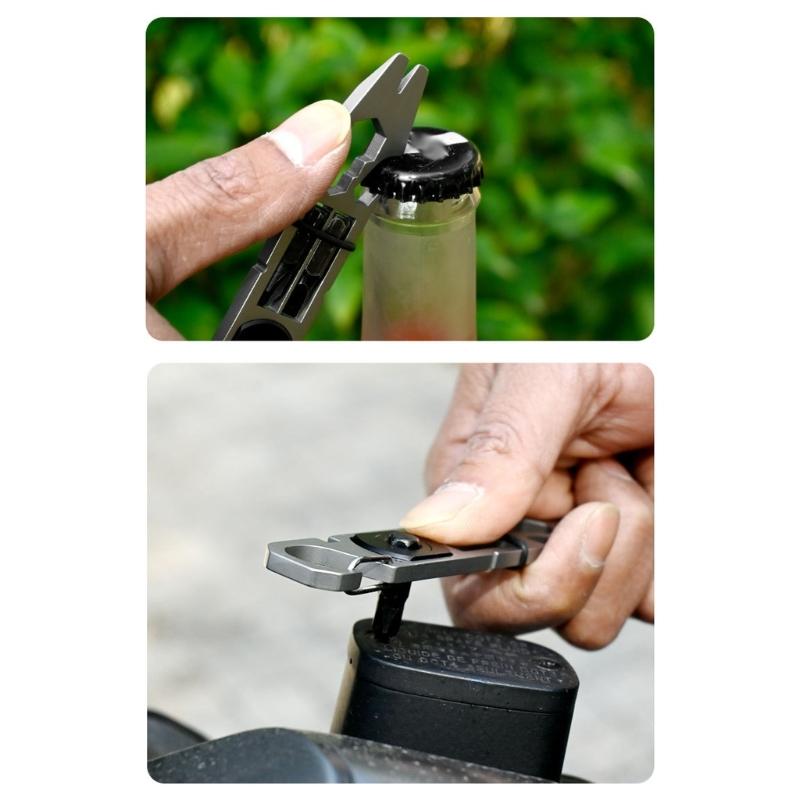 Multitool Steel Keychain Bottle Opener Keychain Clip Key Holder Keychain Clip Key Hook Outdoor Camping Buckle Keychain