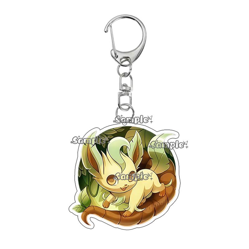 Eevee Acrylic Keychain Anime Cartoon Umbreon Jolteon Leafeon Sylveon Cute Character Accessory Backpack Pendant Decoration Gift
