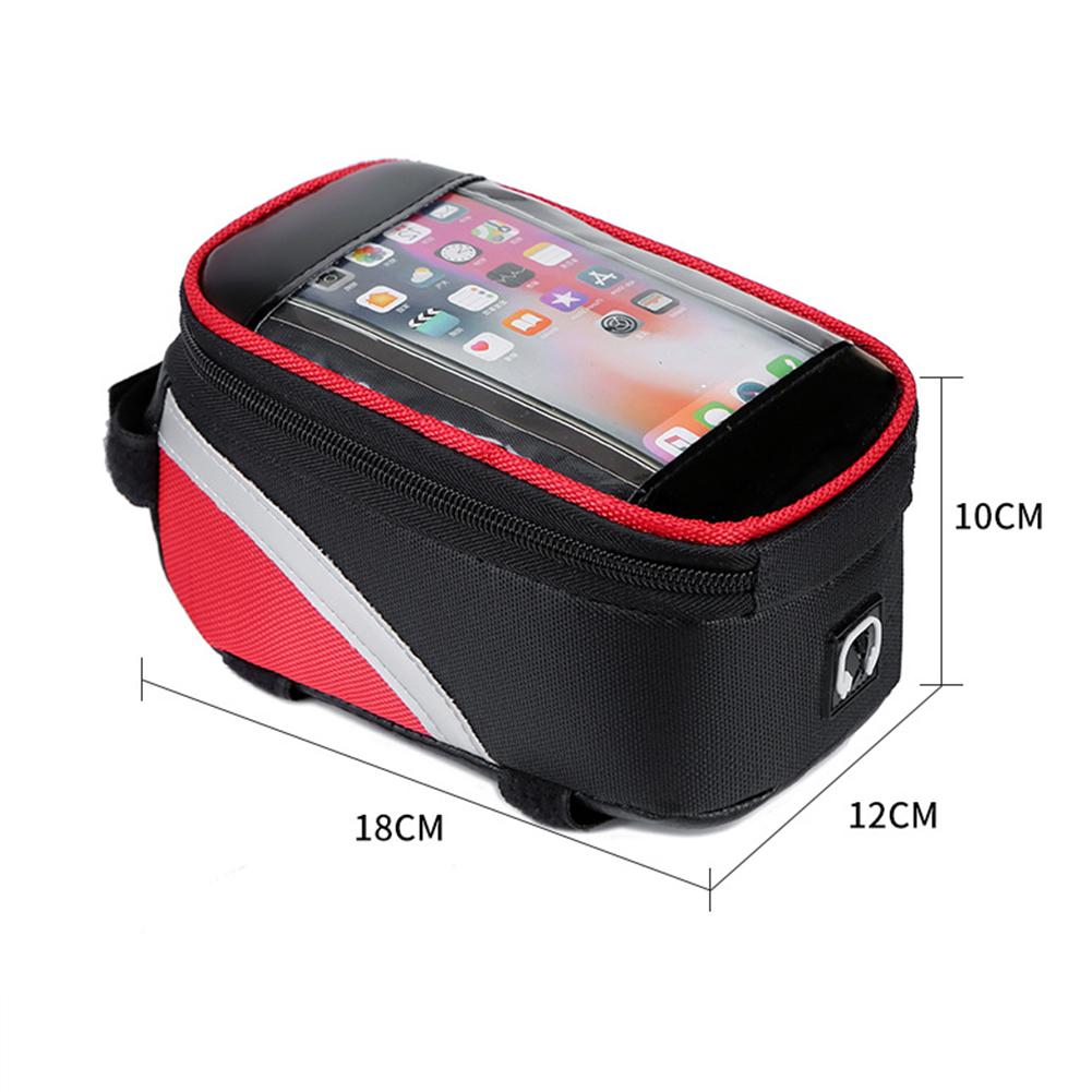 Bicycle Front Bag Water Repellent Touch Screen Phone Bag Mountain Bike Top Tube Bag Mountain Road Bicycle Accessories