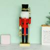 35cm Nutcracker Christmas Decor Wooden Christmas Decorations Nutcracker Figures Christmas Festive Collectible for Home