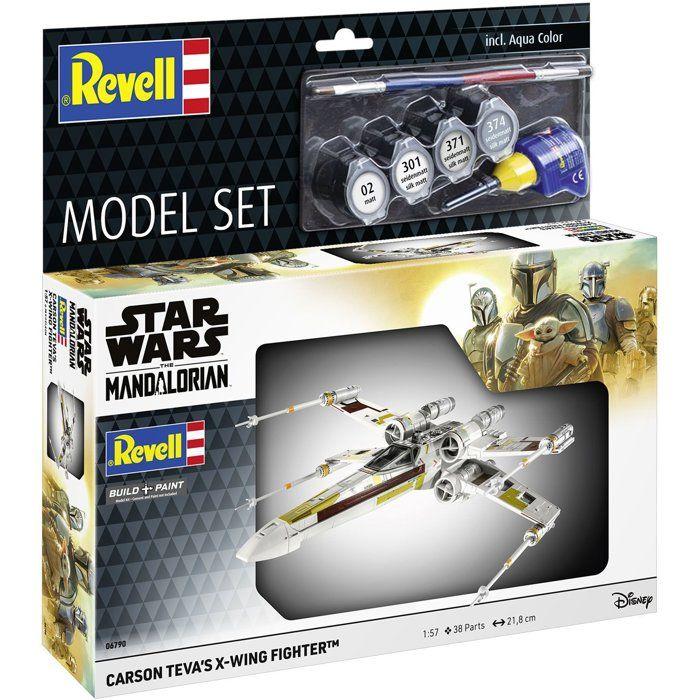 Maquette - REVELL - Model Set - Star Wars - X-Wing Fighter Carson Teva - Mandalorian - Avec colle, peintures et accessoires