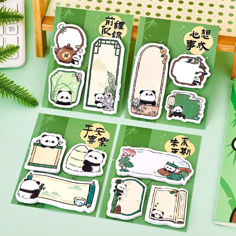 Gift Ins Cartoon Panda Combination Student High Looking Inspirational Kawai Stationery Notes Cute Messages Notes Lovely Memo Pad
