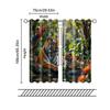 Set Of 2 Filtering Curtains Excluding Rods Non Movable Without Batteries Tropical Tiger Use Bedrooms Living Rooms Curtain For Area Made Polyester