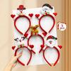5pcs Different Christmas Headbands Cute Snowman Elk Santa Claus  Xmas Headband kawaii Christmas Hairpin for Party Favor Supplies
