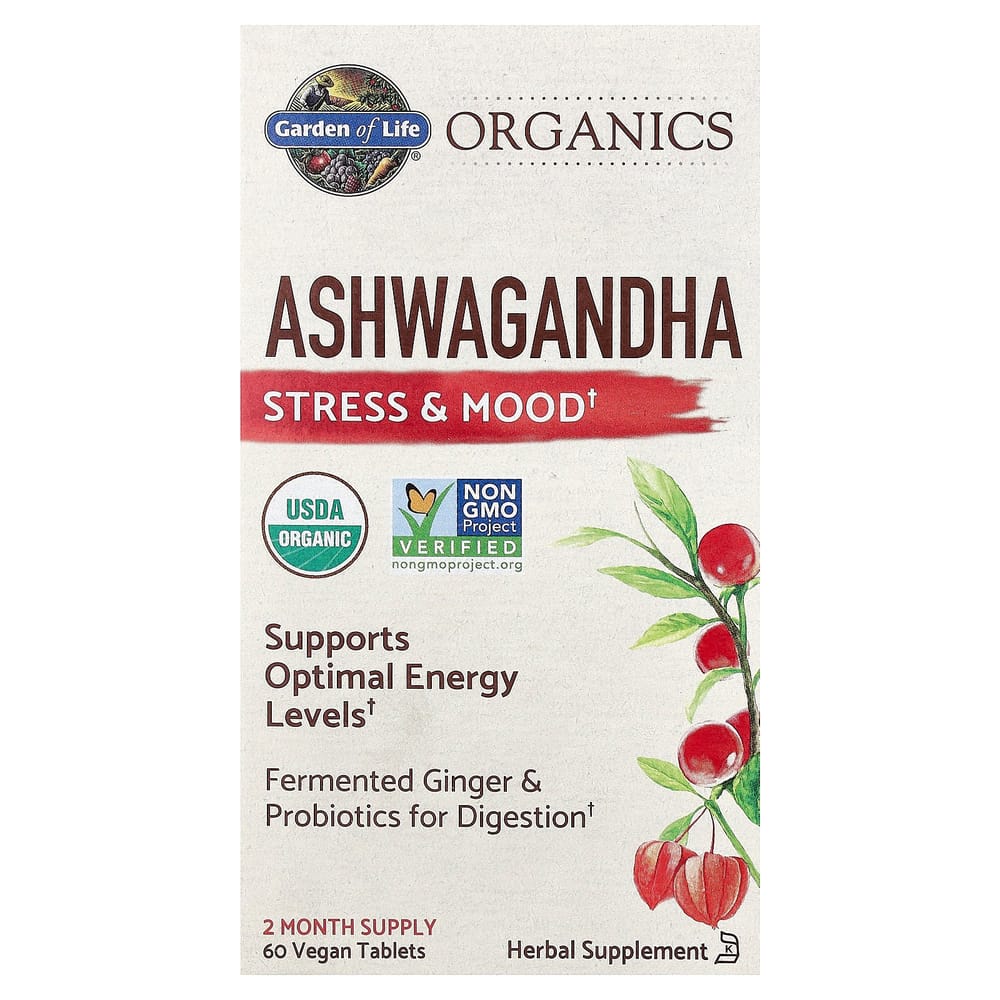 

(iHerb) Garden of Life MyKind Ashwagandha Veggie Tablets, 60 Count 60 pcs - 1 ea