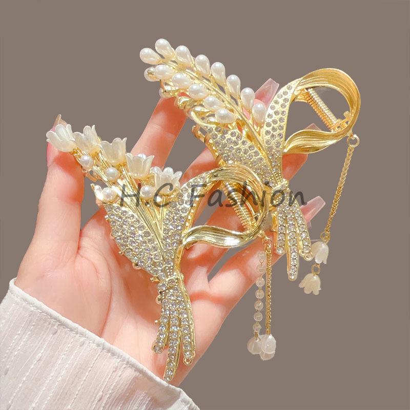 Liljekonvalj Veteax Hårnål: Damers Ny Kinesisk Stil Tofs Klämma för Eleganta Uppsättningar.