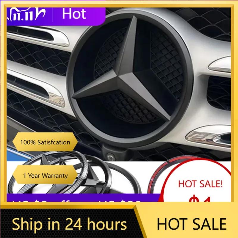 C200 E200 For Mercedes Benz ABS Car Front Grille Badge Decal Cover Emblem for Mercedes Benz W204 W205 W210 W211 W212 W213 C E Cl