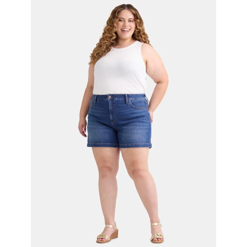

150.00kg Apple Type Chubby Girl Plus size women clothing Demin shorts Women s Summer High Waist Stretch Hot Pants Slim Cropped Pants 618 Flaw 22