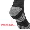 [YUEDGE] Men's Sports Socks, Thick, Cushioned, for Hiking and Trekking, Breathable, Sweat-Absorbing, Odor-Resistant, Premium Cotton, 5-Pair Set, Size