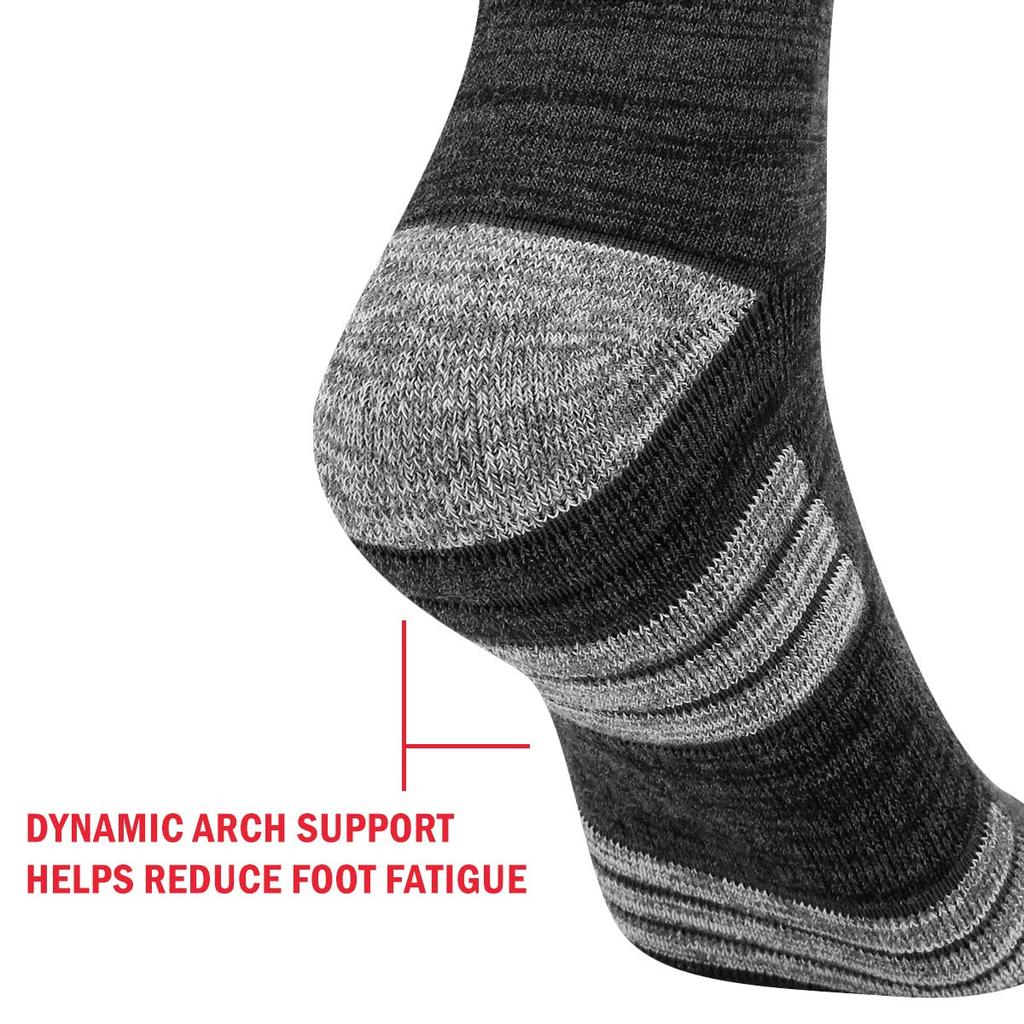 [YUEDGE] Men's Sports Socks, Thick, Cushioned, for Hiking and Trekking, Breathable, Sweat-Absorbing, Odor-Resistant, Premium Cotton, 5-Pair Set, Size