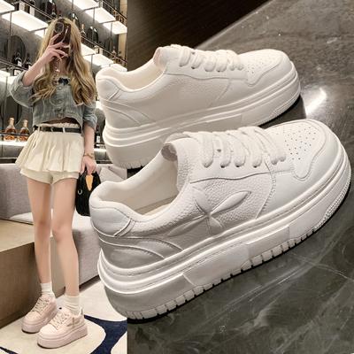 Platform White Shoes Women's New Genuine Leather All-Matching Women's Shoes Sports Casual Borad Shoes Women
