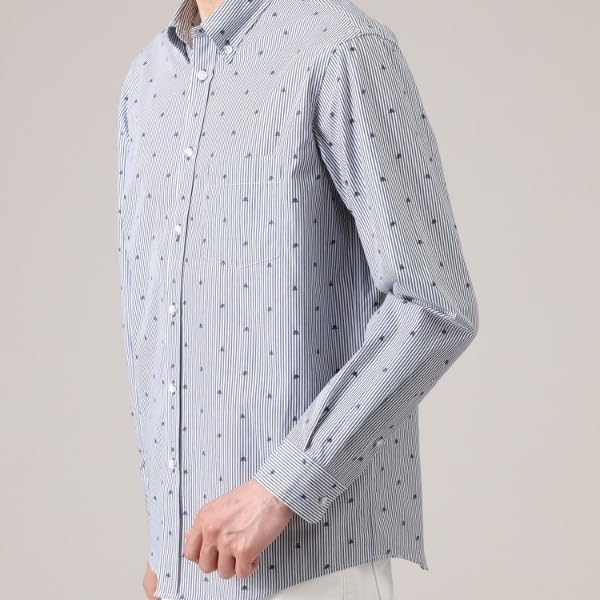 Pălărie Casual Takeo Kikuchi Motiv Jacquard Dungi Gri Cărbune Mărimea 03 07081504 Cămașă pentru Bărbați, Cămașă, (314) (L),
