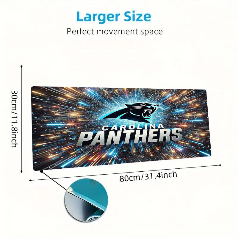 Carolina Panthers Logo Color Mouse Pad Large Gaming Table Cushion Non-slip Laptop Tablet Big Mousepad XXL Mat Mini PC Playmat With Lock Edge