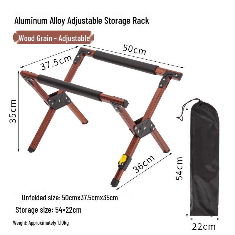 Soporte de cubo de hielo de aluminio ajustable para camping al aire libre - Estante enfriador plegable y conveniente
