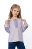 Girls' Long Sleeve Embroidered Blouse - Traditional Ukrainian Vyshyvanka Any Season 6480-070-22 HC