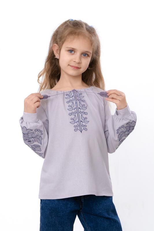 Girls' Long Sleeve Embroidered Blouse - Traditional Ukrainian Vyshyvanka Any Season 6480-070-22 HC