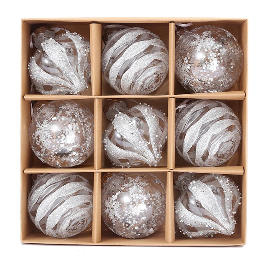 Hög Kvalitet Ny Praktisk För Semester Bröllopsfest Julkulor Trädgårdsdekoration 8cm Möhippa Fest