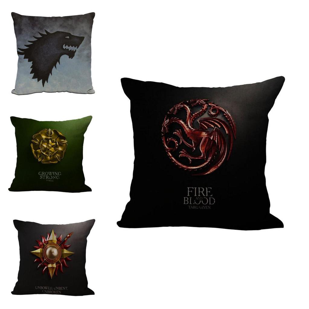 Luxurious Game Of Thrones Fire And Blood Throw Pillow Case For Elegant Home Decor