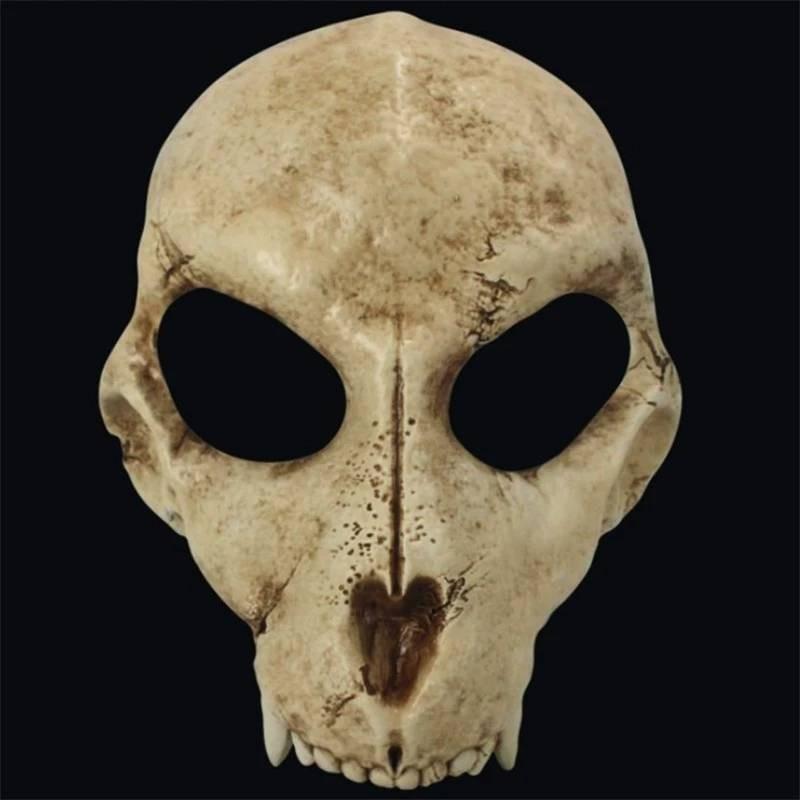 Skull Wolf Mask Horror Prop With Resin Construction For Cosplay And Themed Celebrations