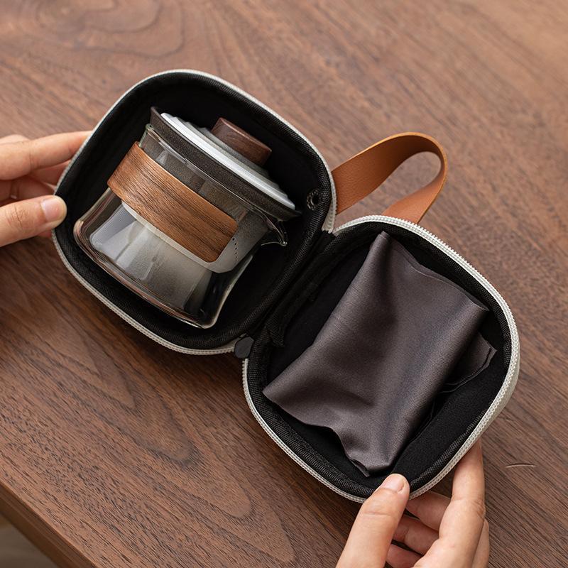 Coarse Pottery Kung Fu Tea Set 2025 New Household Teapot Teacup Complete Set of Tea-making Special Tea Tray Gift Box Porcelain