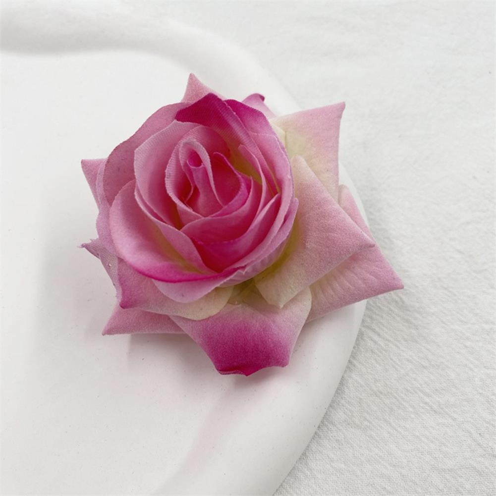 Red White Fabric Rose Duckbill Clip For Women Hair Clips French Romantic Side Clip Holiday Headwear Hairpin Hair Accessories