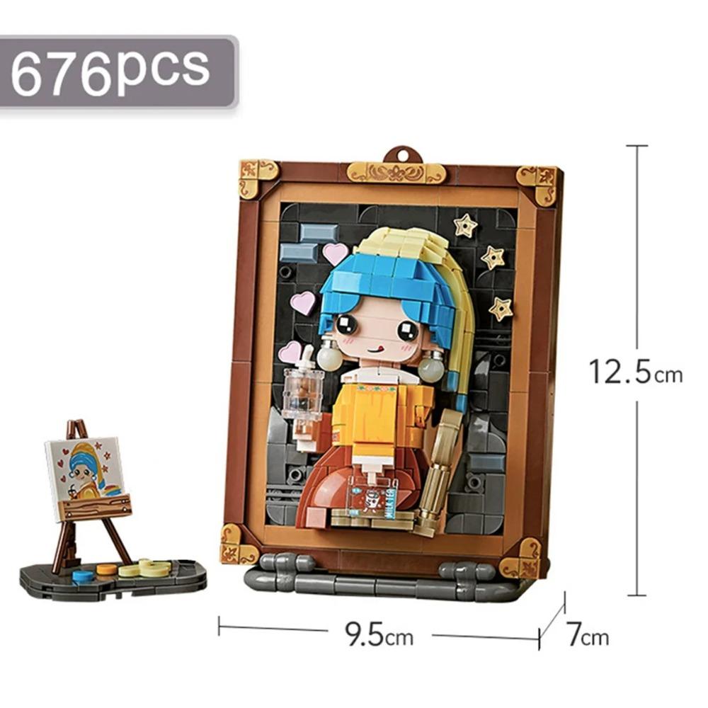 World Famous Oil Painting Building Block Set DIY Creative Assembly Hanging Painting Ornaments Toys Gifts for Adults and Children