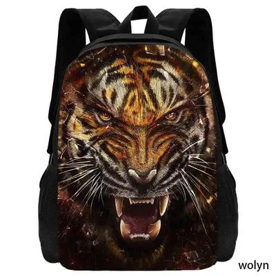 Školský batoh 3D s potlačou tigra pre materskú školu, Školské tašky so zvieracími potlačami pre chlapcov a dievčatá, Detské tašky s veľkou kapacitou