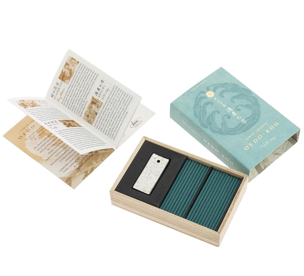 Nippon Kodo Oedo Incense Bathhouse Drops no 60 sticks with incense stand (Iya Shizuku)
