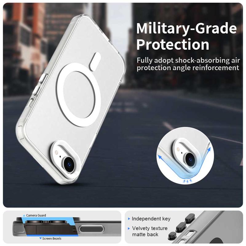 Pro iPhone 16E Pouzdro Kryt iPhone 16E Capas Nová Barva Nárazuvzdorný Bezdrátové Nabíjení Magnetický Matný Fundas iPhone 16E iPhone16e