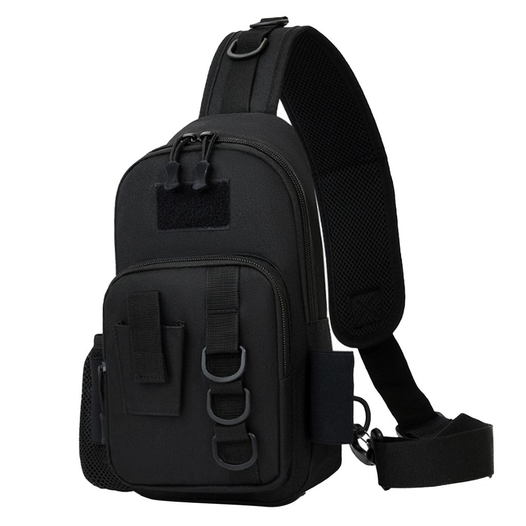 Fishing Sling Bag for Men Oxford Cloth Water Proof Waist Chest Shoulder Pack Sling Fishing Backpack for Outdoor Camping