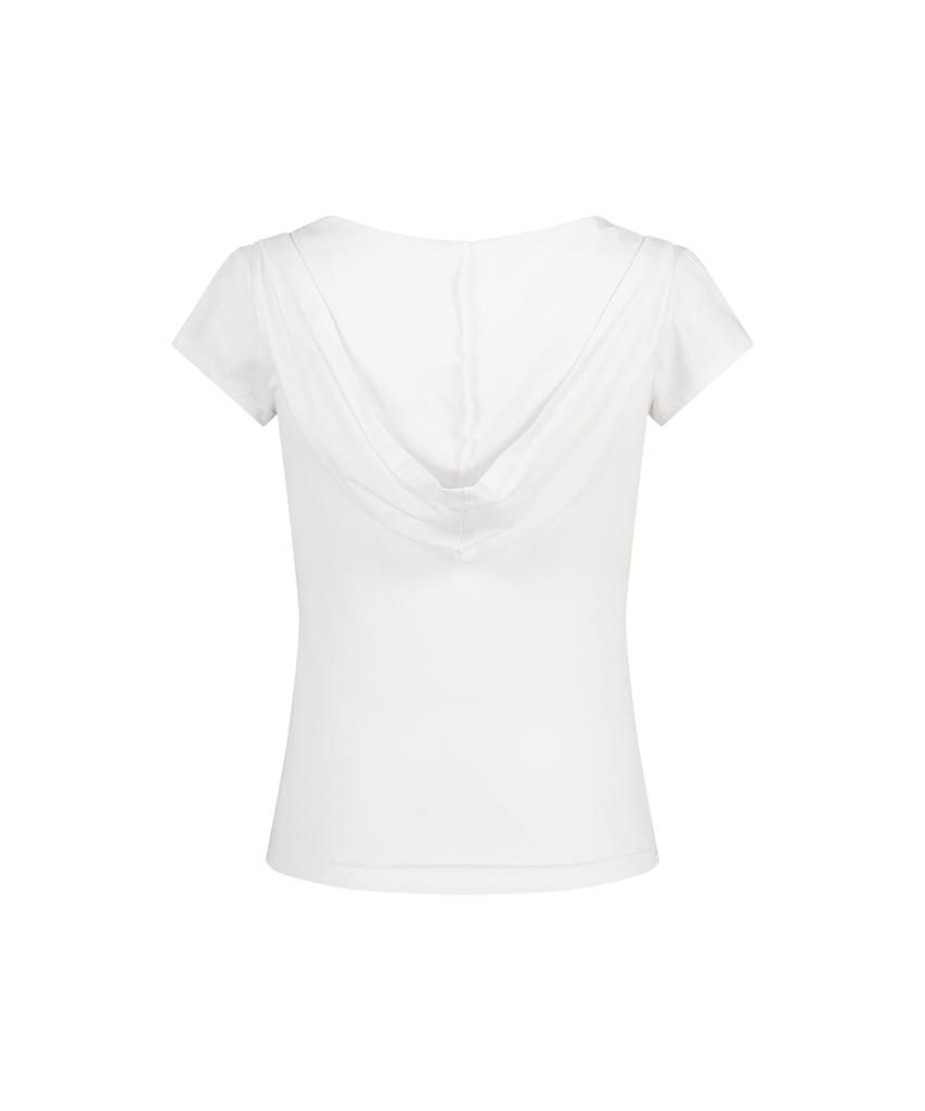 Aejeuyua Incision Broad Zip-Up Hoodie White