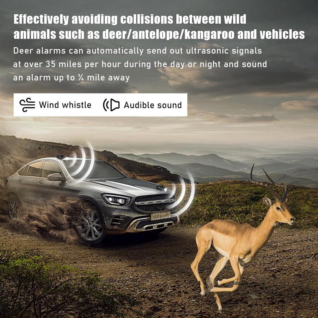 Wevdn 4 PCS Deer Whistles for Car, Avoid Collisions Save Deer Warning Devices with Waterproof Adhesive Tapes, Universal Animal Alert Accessories for