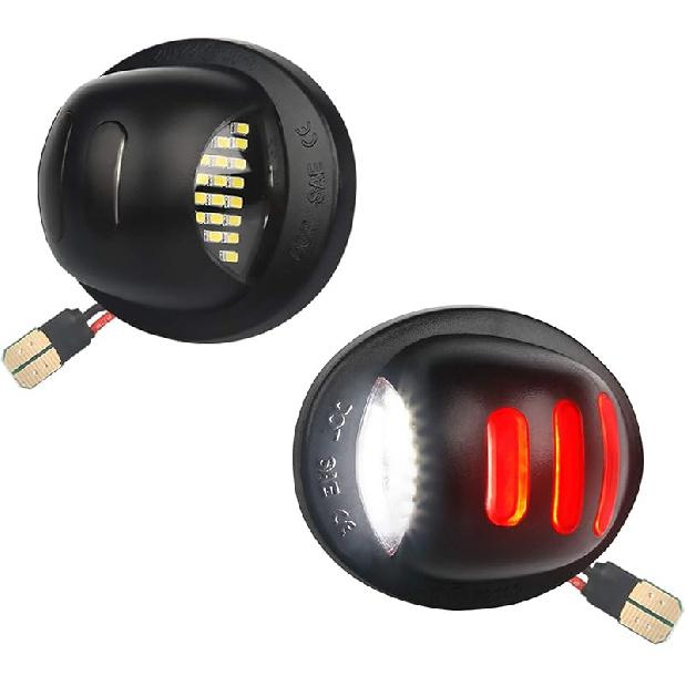 LED License Plate Light Lamp Assembly with Red OLED Neon Tube Compatible with Ford F150 1990-2014, F250 F350 1999-2016, Ranger 1983-2011, Excursion