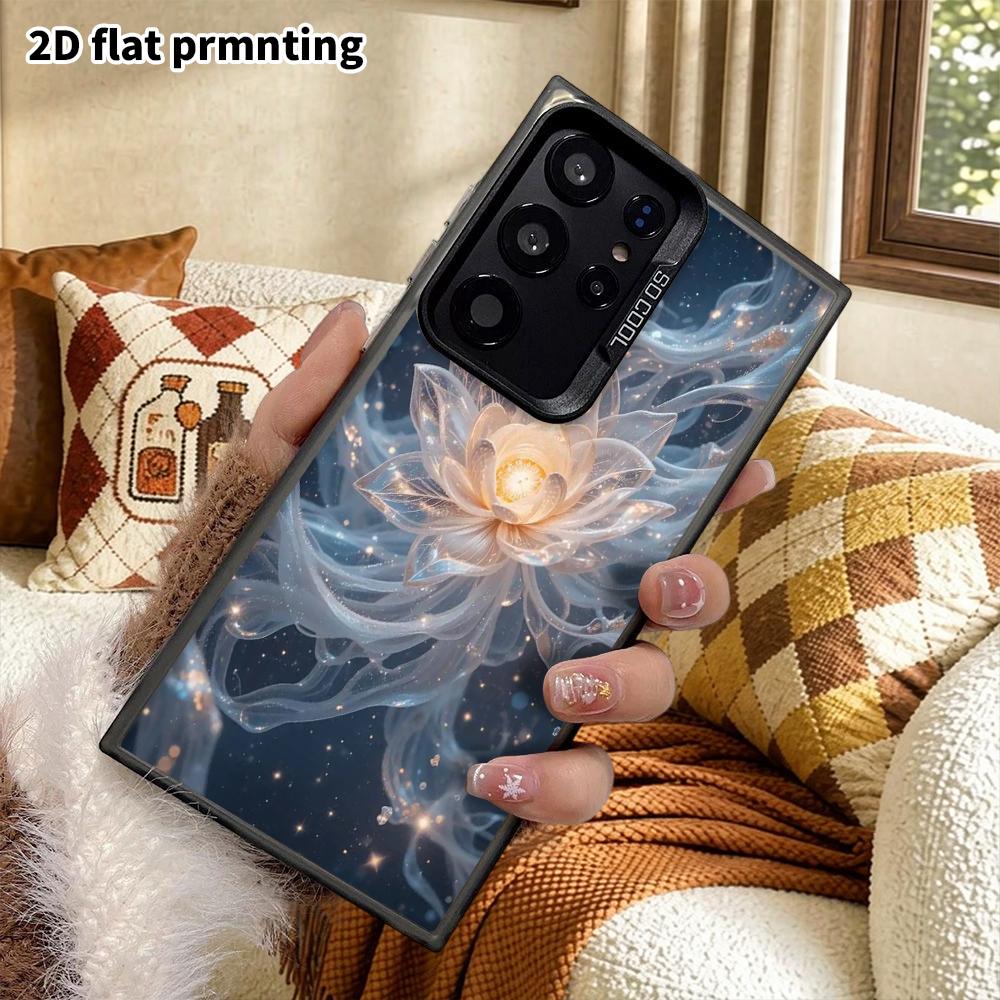 Phone Case: 2D Flat Samsung Galaxy A34 A35 M05 M06 S20 S22 S21 FE Plus 5G Protective Case, Couple Style, Nebula Lotus, Christmas and Halloween Gift