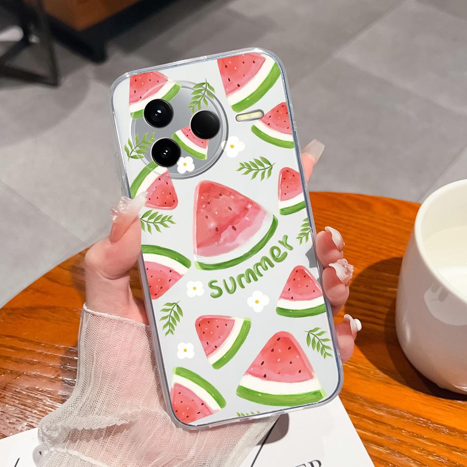 Case For POCO F7 Pro / F7 Ultra Summer Flower Transparent Funda For POCO F 7 Soft Untra Thin Phone Back Cover Shockproof Housing
