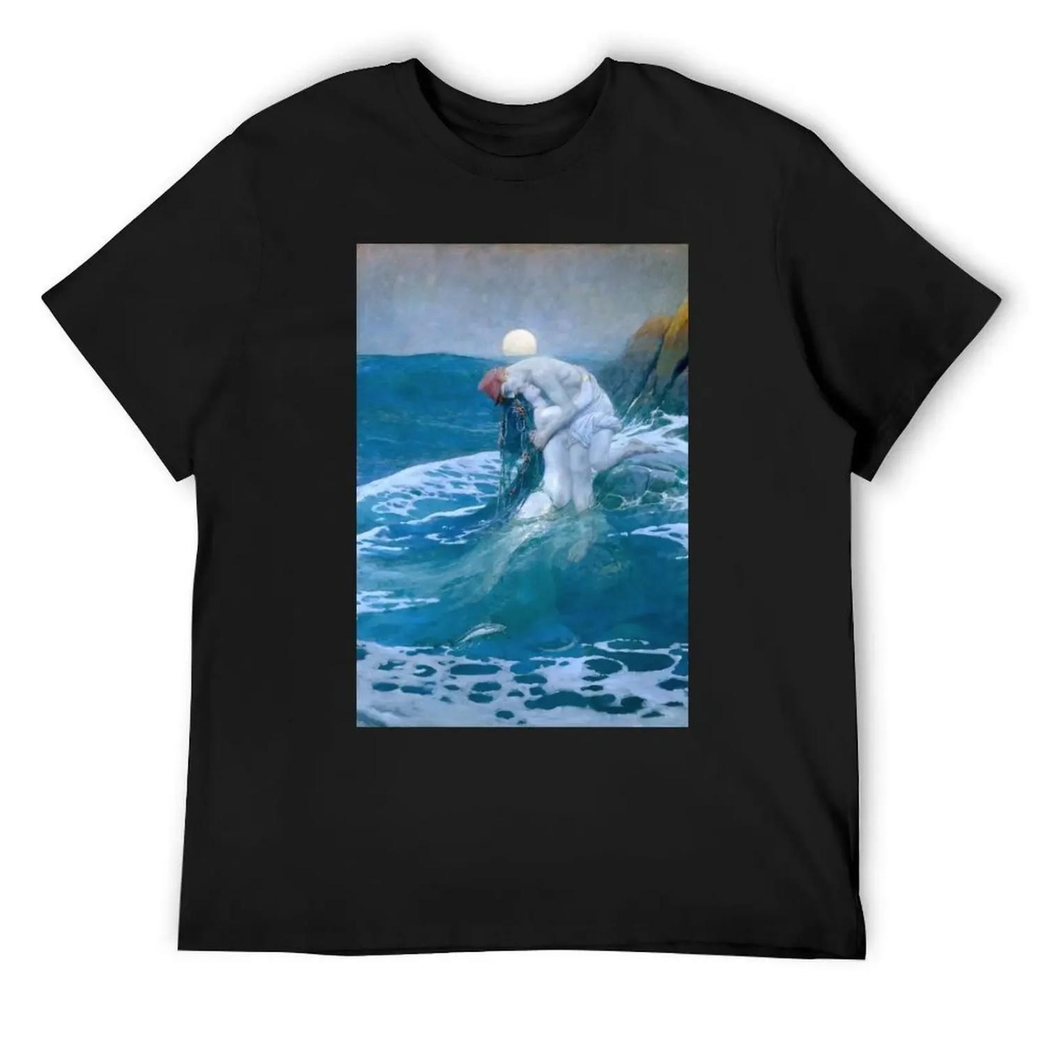 

Футболка Русалка дешевые вещи аниме вещи графическая футболка черные футболки для мужчин XXXXXL чёрный