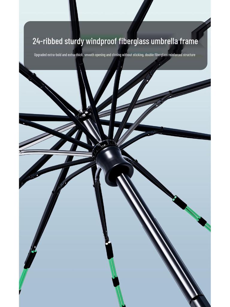 High-End Automatic Folding Sun & Rain Umbrella for Men - Large Size Sunscreen Sunshade