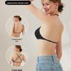 Front Buckle Halterneck Invisible Triangle Cup Bra for Women - Strapless, Low Back, Thin Straps, Summer Style for Small Busts.