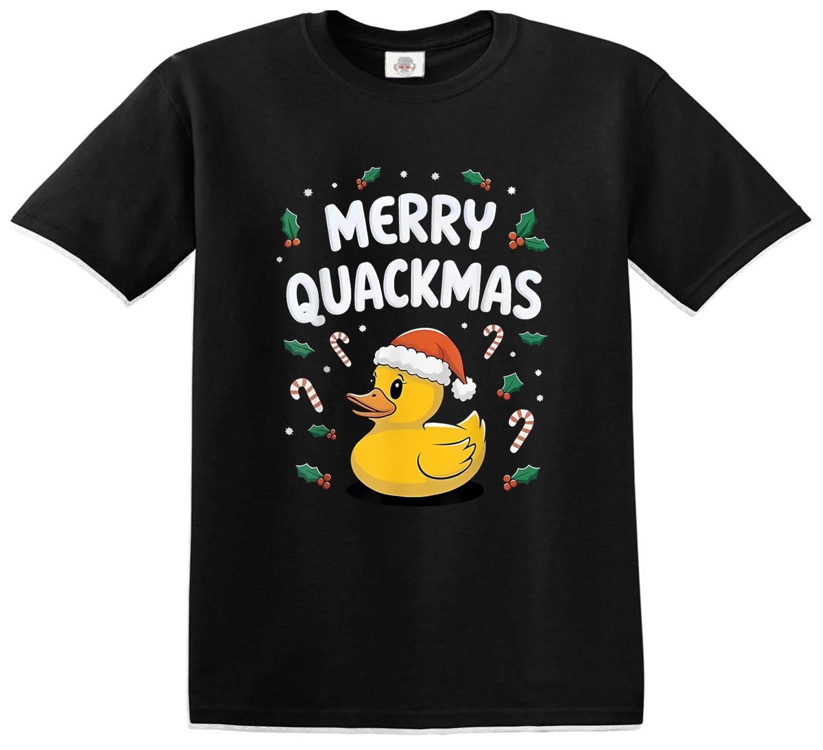 Merry Quackmas Christmas Rubber Duck Xmas Kids T-Shirt Funny Tee Top 130