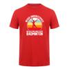 Never Underestimate An Old Unisex Who Plays Badminton T Shirt Retro Sunset Tshirts Sports Lover Gift Da844
