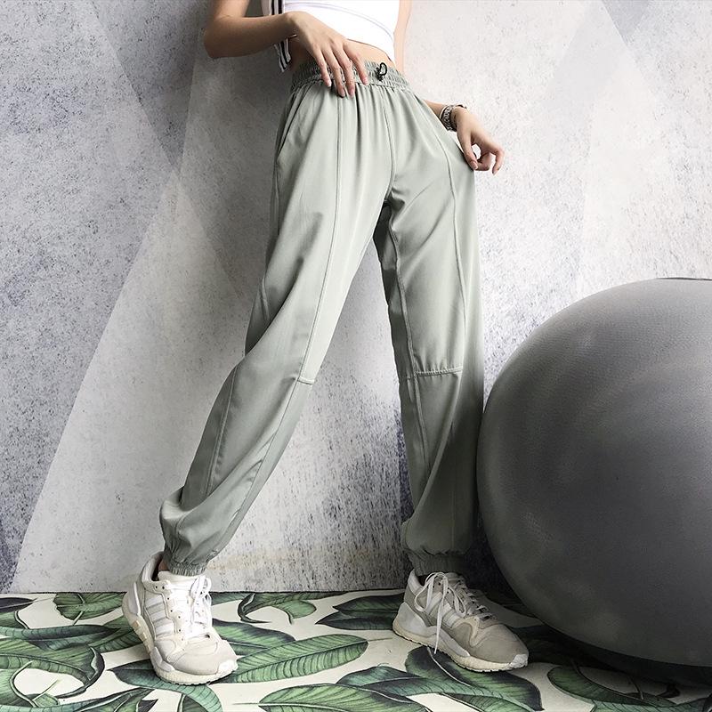 

Женские быстросохнущие штаны для йоги Lulu — высокая талия, универсальные свободные манжеты, спортивные штаны для бега и фитнеса с карманом