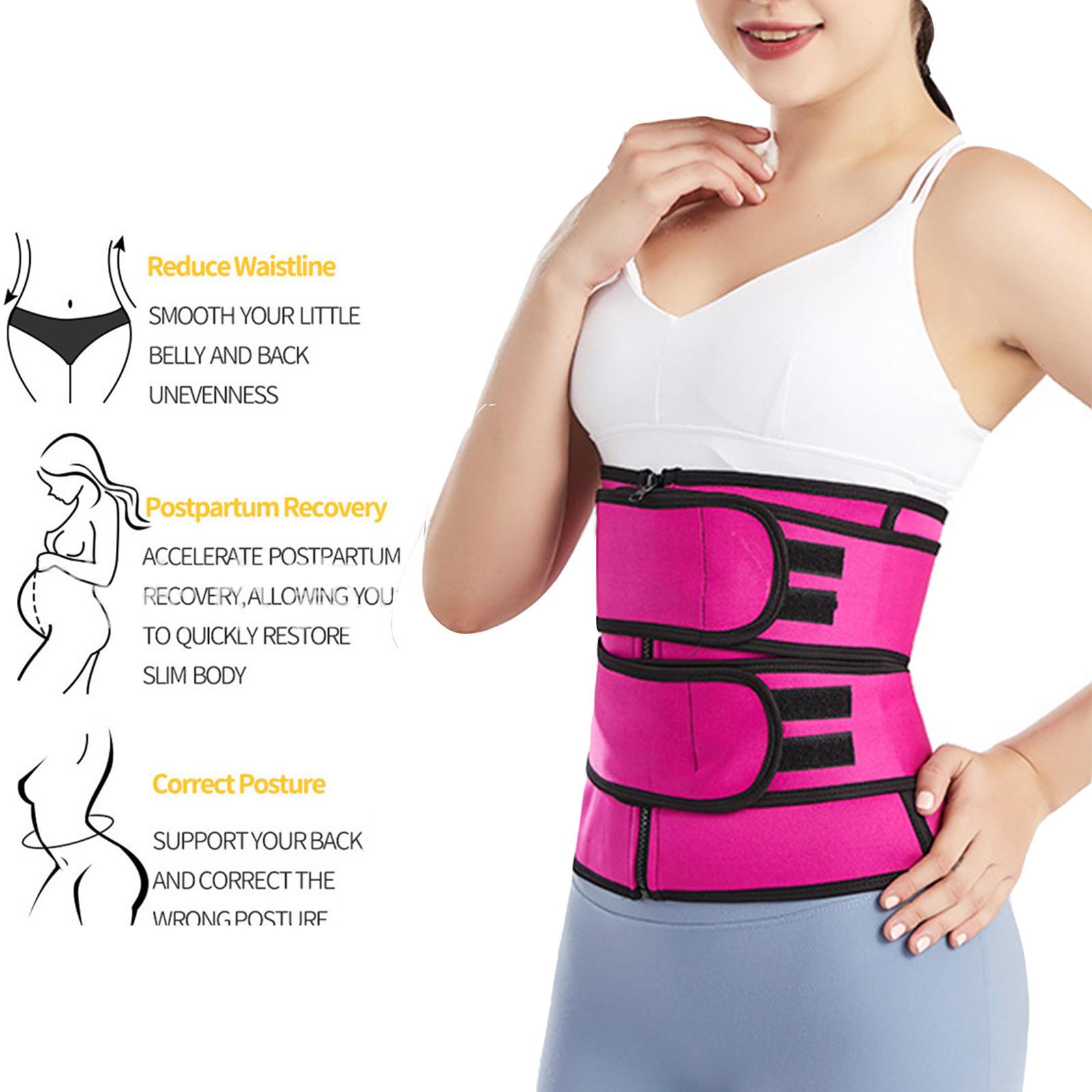 

Women S Two Breasted Zipper Sports Body Shaping Belt Fitness Belt Body Shaping Abdominal Band Sudden Sweat Abdominal Band
