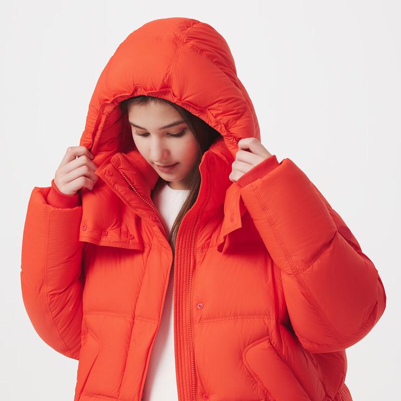 Tanboer Women's TB5530382Z Detachable Hood Oversized Short Puffer Down Jacket