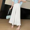 Spring and Summer New A-shaped Half-body Pleated Skirt High-waisted Casual Wide-leg Pants