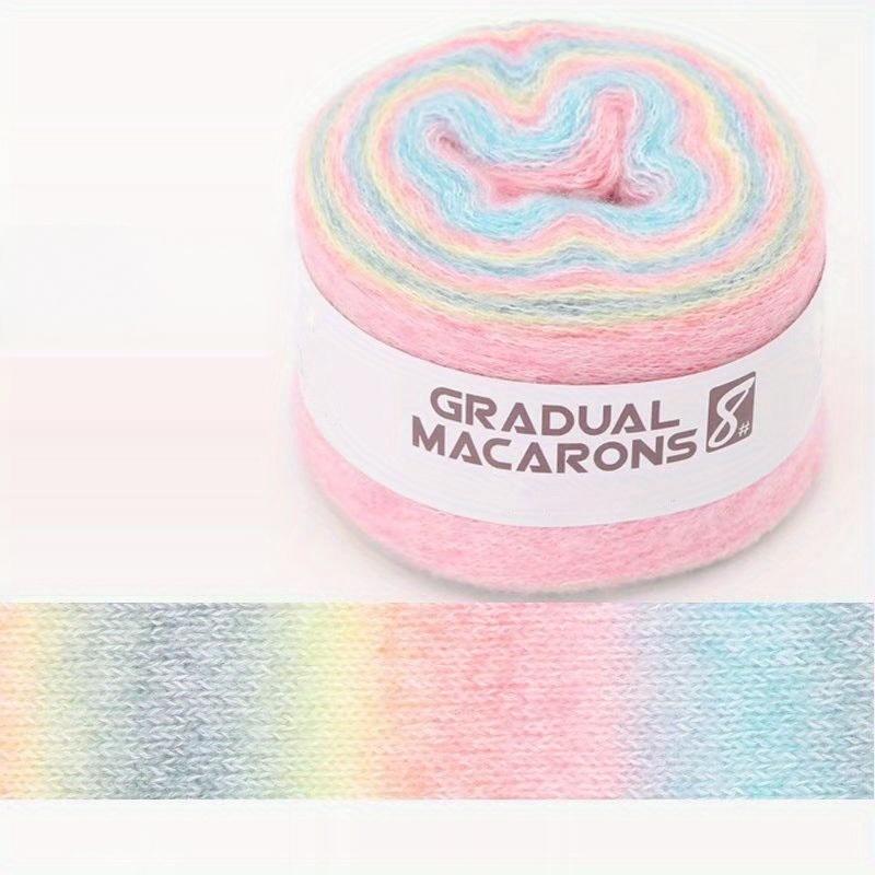 6pcs Gradient Yarn Chunky Polyester Knitting Bundle for Gloves & Hats - Multicolor Ombre, 600g DIY Yarn